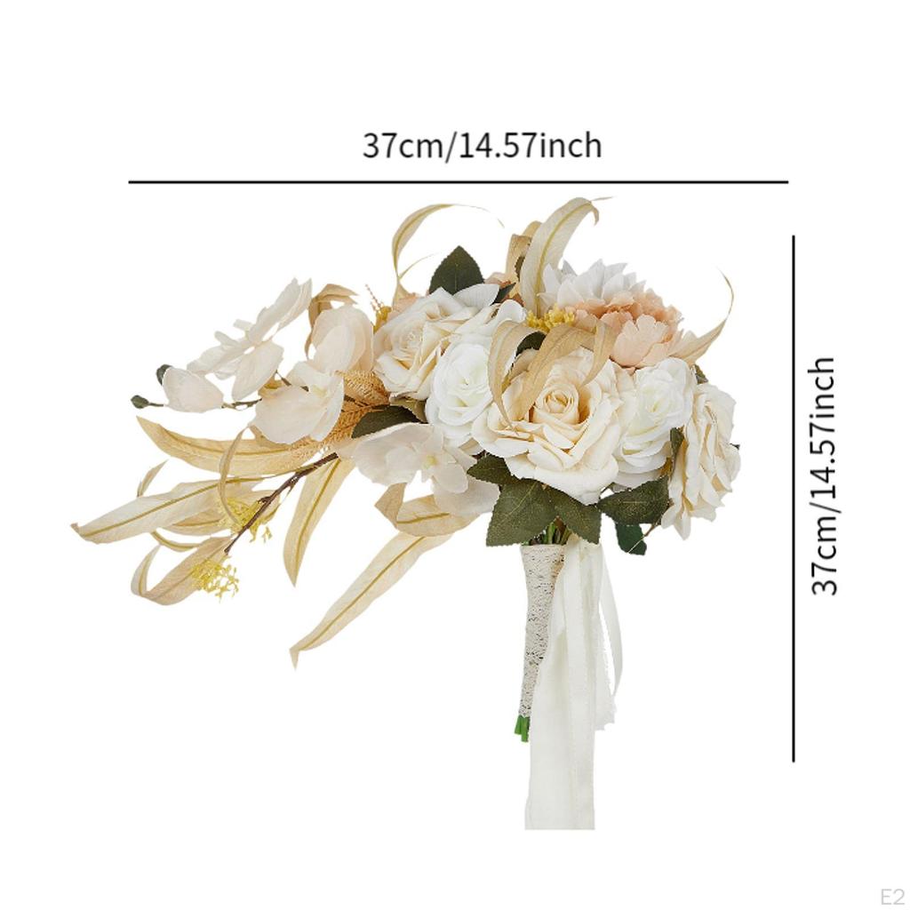 Свадебный букет невесты, элегантный подарок, искусственные цветы для вечеринки
