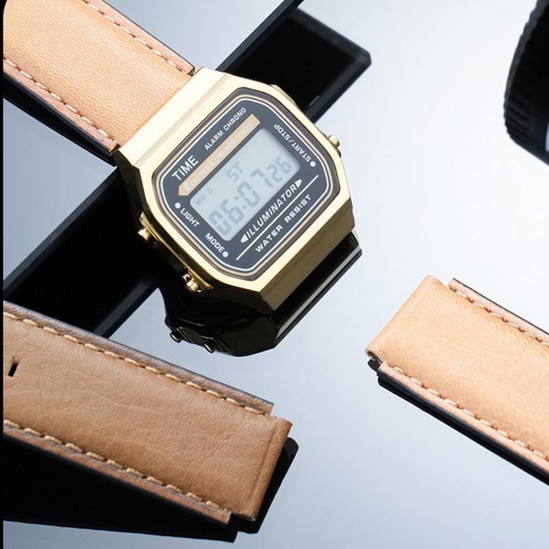 Для Casio AE1200 AE1300 A158W/A168 W-216H Винтажный Ремешок для Часов выпуклый рот Мужской Браслет 18 ММ Ретро Натуральная Кожа Ремешок для Часов