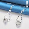 925 Sterling Silver Wrapped Piercing Earrings Fashionable Wedding Jewelry