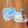 Birthday Gifts for Boys and Girls, High-value and Cute Clown Ceramic Cup, Mug with Lid and Spoon, Gift Box.