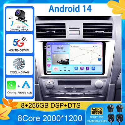 Android 14 Автомобильное радио для Toyota Camry 6 XV 40 50 2006 - 2011 Мультимедийный видеоплеер Навигация стерео GPS Нет 2din 2 din dvd