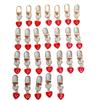 1PC Heart Shaped Gift 26 English Letters Design DIY Keychain Marker Love Keychain Creativity Lobster Buckle Red Metal Party