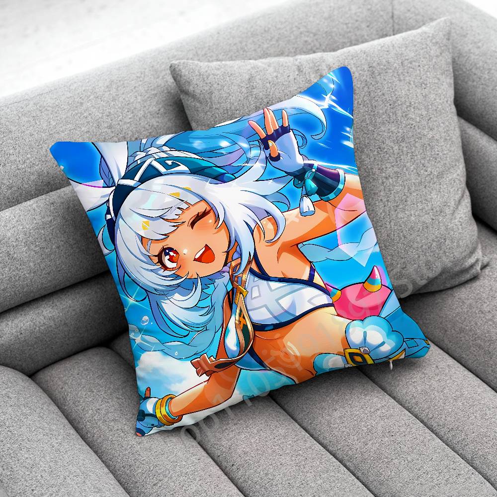 Чехол на подушку Genshin Impact Citlali Mualani для 45x45см 40x40см 55x55см 50x50см 30x30см Квадратный чехол на подушку для автомобиля