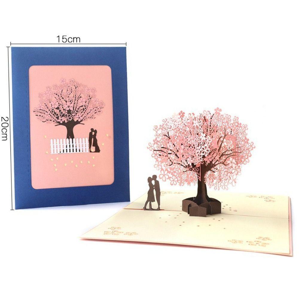 Handwriting 3D Pop-Up Valentine's Day Cards 3D Love Postcard Festival Decoration