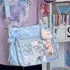Большая вместимость для переноски учебников Почтальонская сумка Сумка-мессенджер для девочек с бантом JK Плечевая сумка-итебаг Сумка-тоут в студенческом стиле Сумка через плечо с лентой