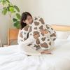 Подушка Livheart большого размера, коричневая, с молочными точками, Funio, (Длина 75 см), Рисунок, Подушка в форме человека, 87412-32