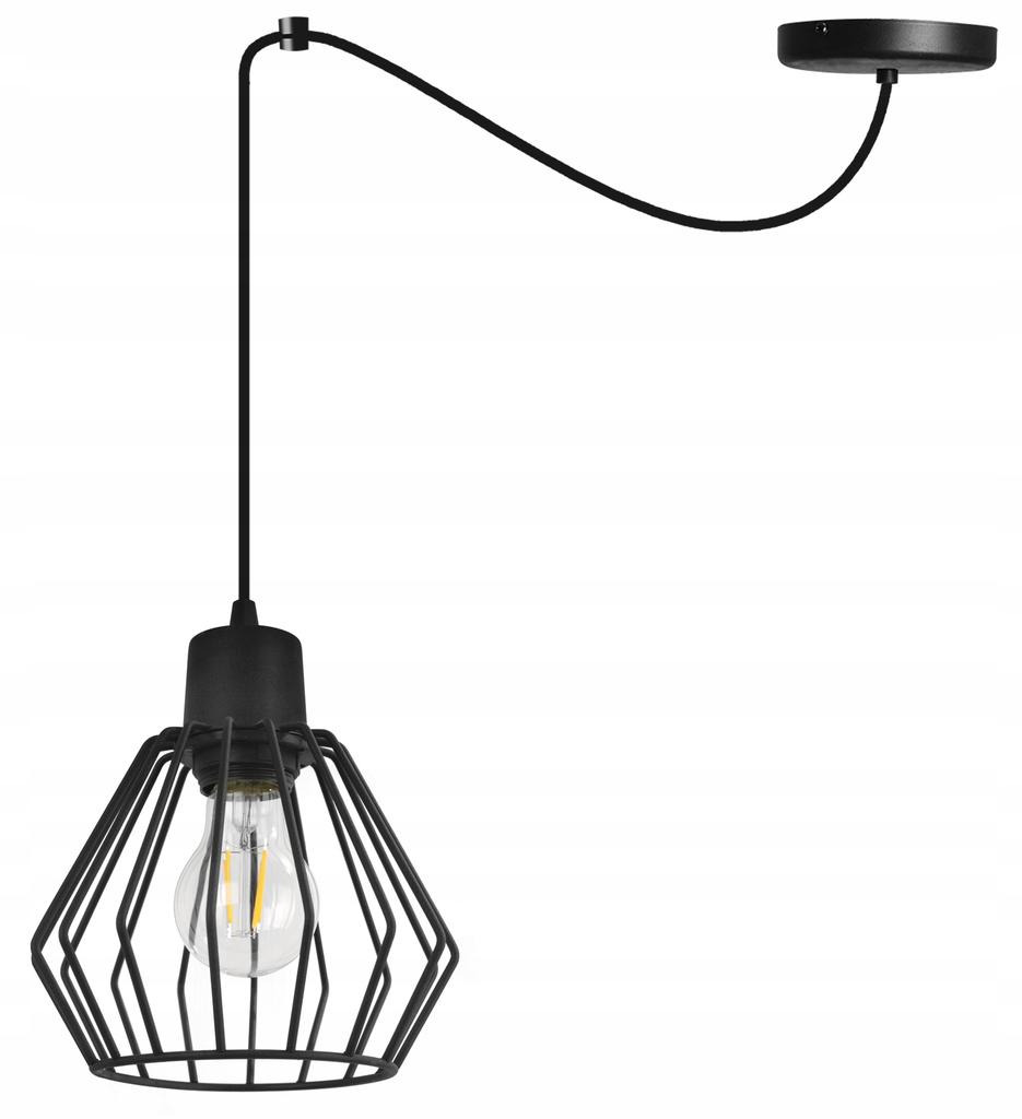 Hanging Lamp, Ceiling Chandelier, Wire Shade, Led