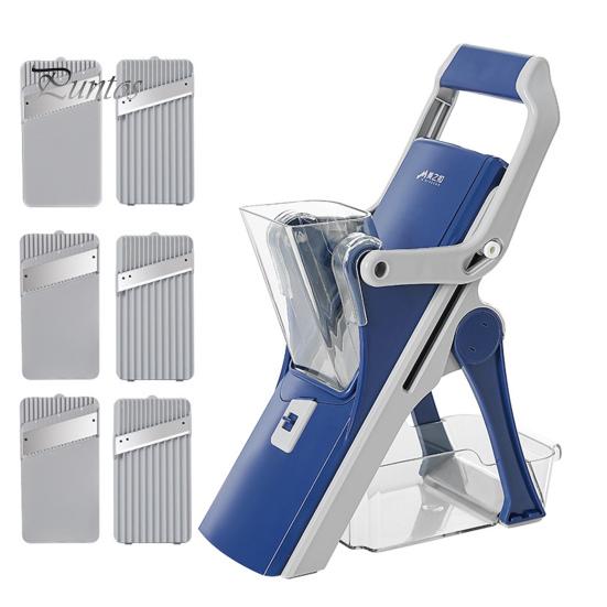 Регулируемый овощерезка-слайсер из нержавеющей стали с противоскользящей прокладкой, многофункциональный кухонный измельчитель, съемная конструкция для дома, ресторана, пекарни