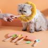 Silicone Pet Feeding Spoon Kitten Wet Food Spoon Wooden Handle Silicone Baby Food Grade Material Pet Canned Feeding Stirring Tool Reusable Pet Supplie