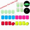4Pcs Universal Fluorescent Car Tire Valve Caps Luminous Stem Caps ABS Dust-Proof Decorative Tires Stem Covers