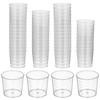 Ledmomo 50-Piece 30ml Plastic Heat-Resistant Measuring Cup, Small, Clear, Disposable Measuring Cup, Durable, Mini, Small Volume, Liquid Measurement, L
