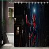 Spider-Man Urban Cityscape Waterproof Shower Curtain For Superhero Bathroom Decor