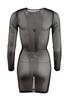 Cottelli PARTY - Mesh Short Dress with Long Sleeves Black M