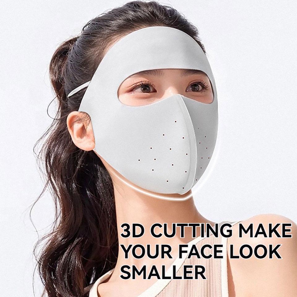 Gobygo Upf50+ New Summer Sun Mask Seamless Breathable Sunshade 3D Stereoscopic Ice Silk Mask Face Gini Outdoor Sports Cycling