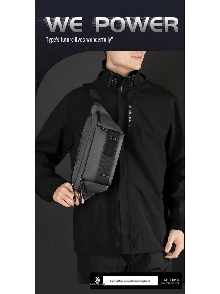 WEPOWER Outdoor Waterproof Crossbody Waist Bag for Travel, Running, Cycling, and Commuting