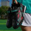 29-39 Kids Soccer Cleats Rubber Non-slip Velcro Lacing Artificial Turf Football Boots Outdoor Sports Training Football Shoes