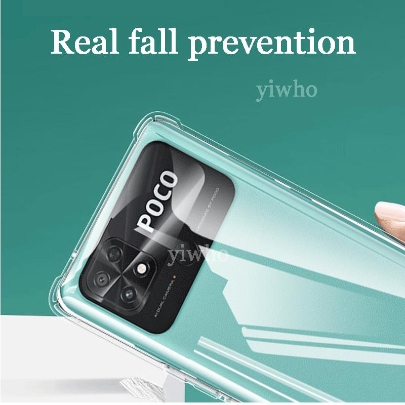 Luxury Clear Soft Silicone Case for Xiaomi Poco C40 Shockproof Transparent Xiomi Mi Pococ40 C 40 Mobile Phone Cases Back Covers