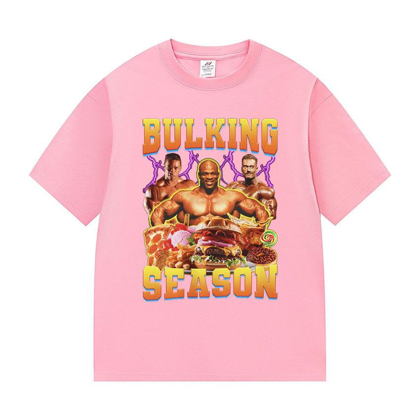 Bulking Season Kevin Levrone Funny Gym Meme TShirts Unisex fashion print Short Sleeve Tshirt Unisex summer Cotton Tees Streetwear