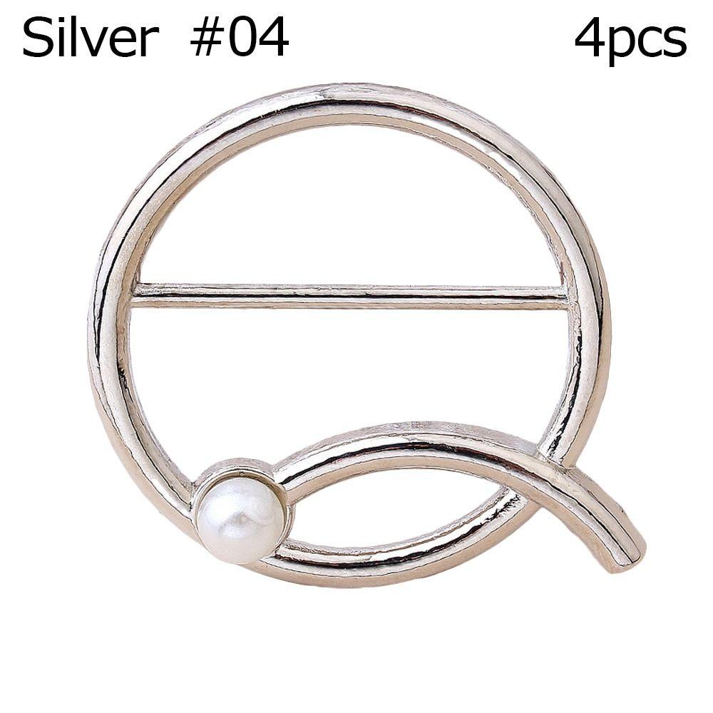 4 шт. Многофункциональные шелковые зажимы-клипсы, зажим для футболки, пряжка для шали, пряжка для шарфа, поясная пряжка, кольцо для шарфа