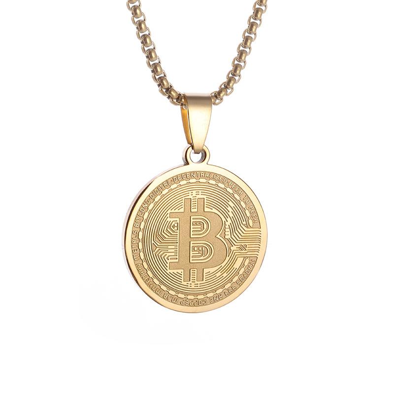 Брелок для ключей Bitcoin Собака Виртуальная Памятная Монета Кулон Ювелирный Кулон Ожерелье