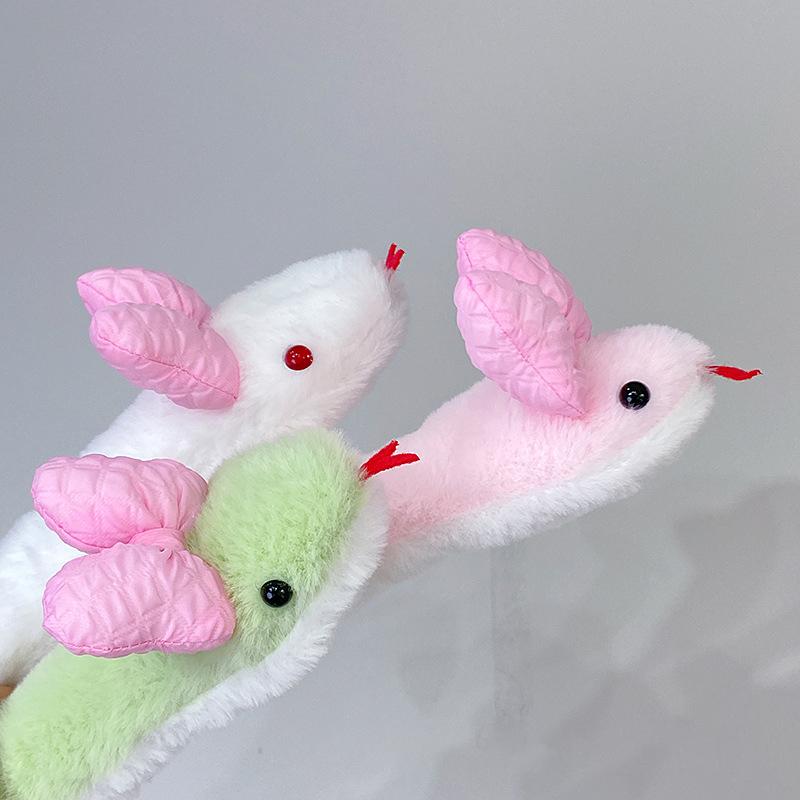 Мультяшная маленькая змея, плюшевая, хлопающая, круглая, аниме-игрушки, кавайные, мягкие куклы, забавная, креативная, змея, кукла, подарок на день рождения для детей