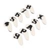 10pcs set PU Waterproof Golf Club Iron Cover Fine Sewing Process Golf Club Head Protect Case(Black Character White