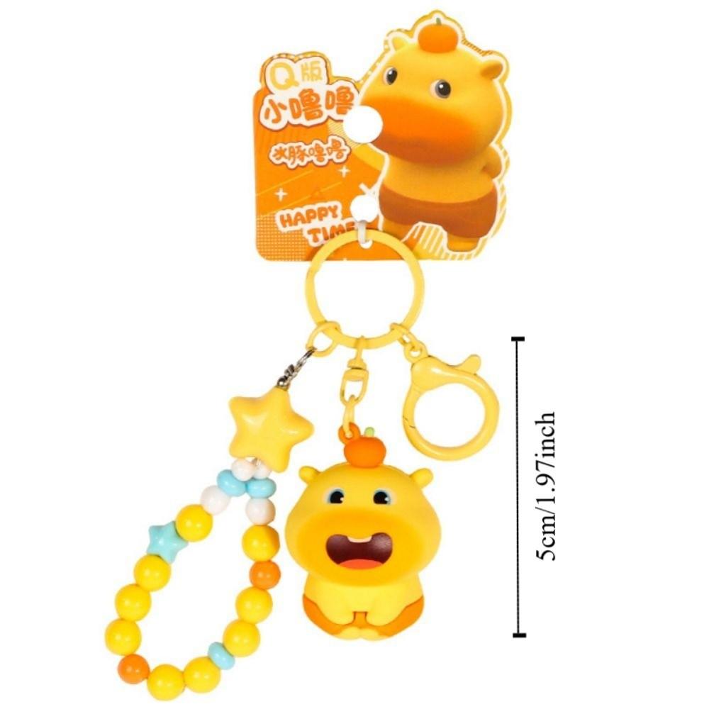 Bag Charm Lulu Doll Keychain Cute Expression Cartoon Phone Chain Creative Capybara Key Ring Kids