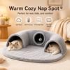 Multifunctional U-shaped Cat Tunnel Bed—A Detachable, Washable Plush Tunnel Bed That Combines Play and Rest; Suitable for Home, Indoor, and balcony