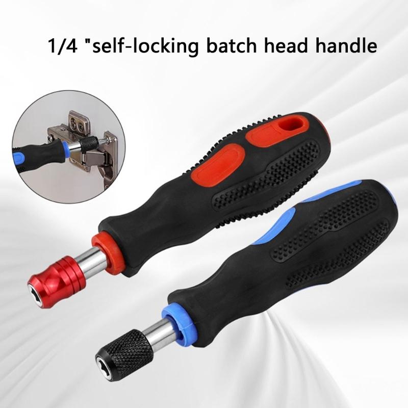 Magnetic Ratchet Screwdriver Bit Holder Security Bit Antislip Handle 1/4'' 6.35mm Handle Magnetic Bit Driver