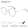 ZENOTTIC Чистый Титан Женские Круглые Очки по Рецепту Заказные Анти-Блю-Рей Фотохромные Оптические Очки для Близорукости/Дальнозоркости