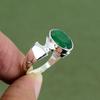 Кольцо с фасетчатым замбийским изумрудом Кольцо из стерлингового серебра 925 пробы Бижутерия в стиле бохо Уникальное кольцо с драгоценным камнем Ручное изготовление Кольцо для подарков Доступно в размерах