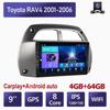 Автомобильный мультимедийный плеер Android 2 Din для Toyota RAV4 2001-2006, головное устройство, стерео Carplay, GPS-навигация, BT, WIFI, 4 + 64 ГБ