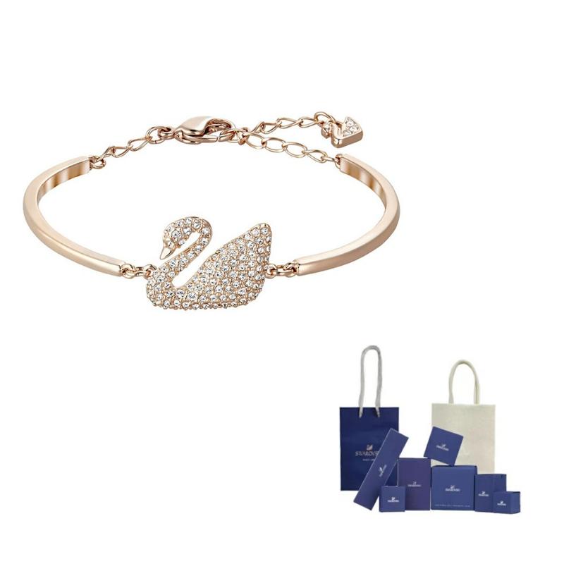 Swarovski Женские металлические браслеты 'Лебедь' Розовое золото