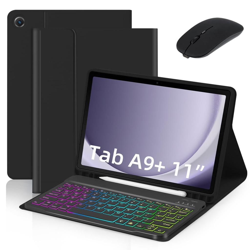 Защитный кожаный чехол-клавиатура Bluetooth для Samsung Tab A9+ и A11+ 11-дюймовый S9FE A8