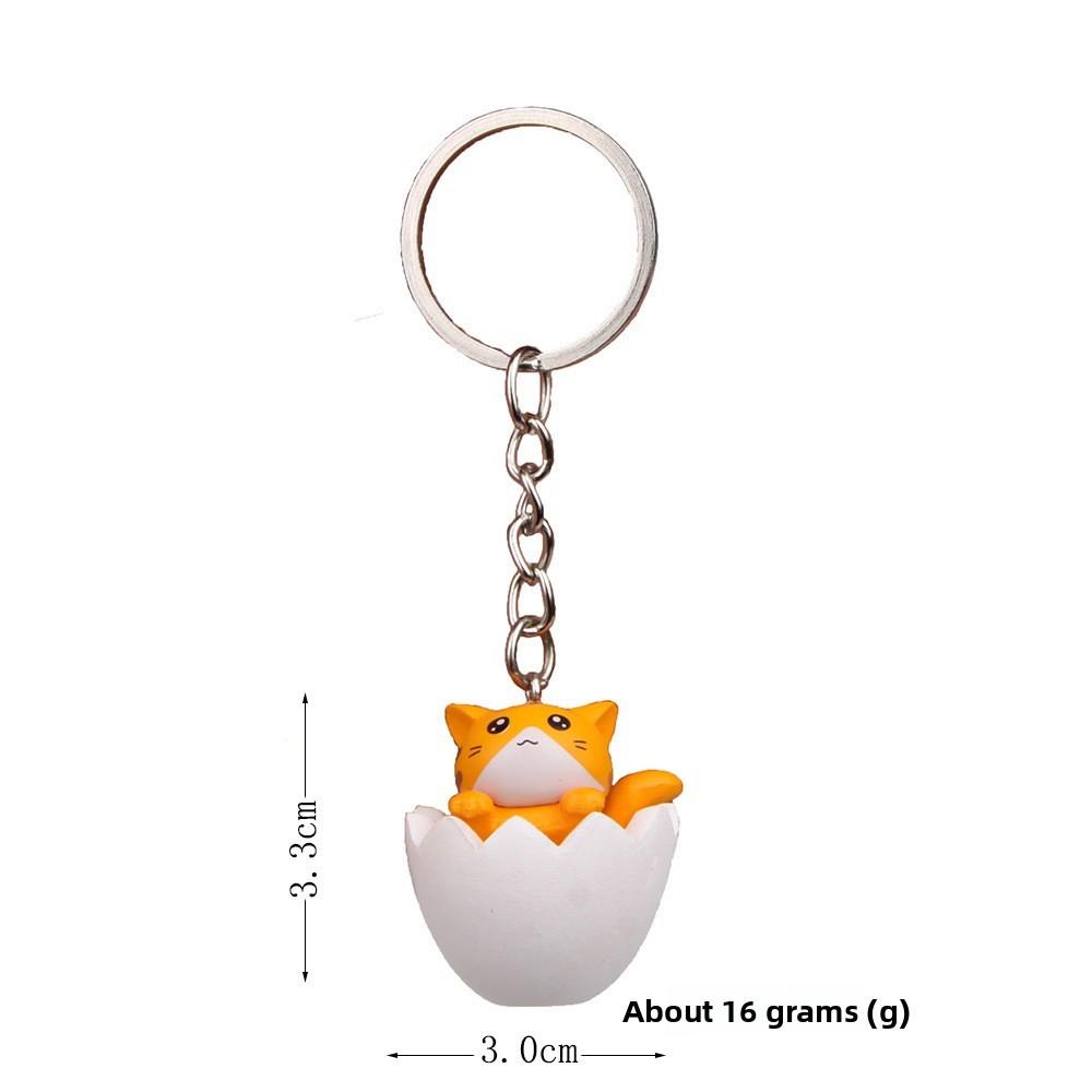 Adorable Cartoon Eggshell Cat Resin Pendants For Gift And Collection Purposes