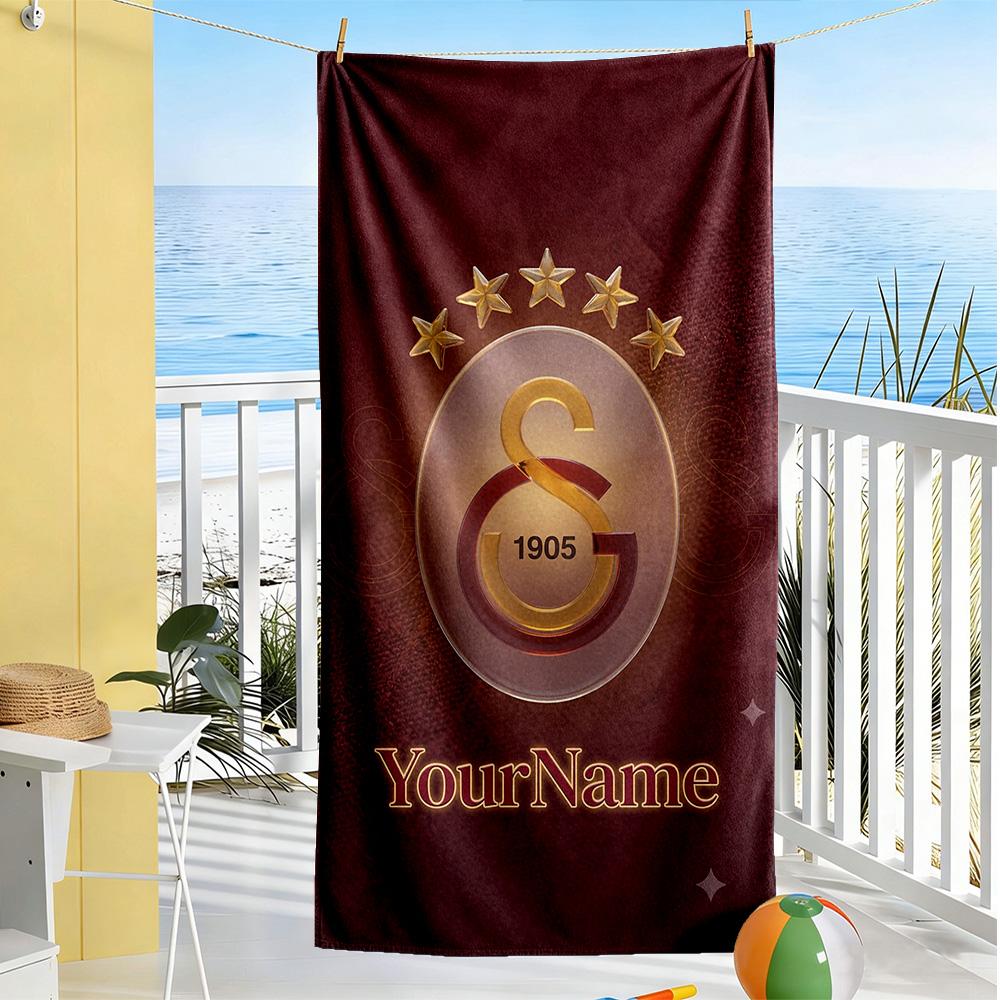 Galatasaray Personalized Name Beach Towel Soft Durable Quickdry Ideal For Travel Outdoor Swim Pool Yoga Surf Camping Hiking Gym Gift Holiday