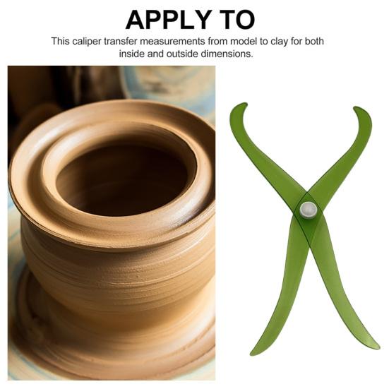 Керамический штангенциркуль с изогнутой ногой, портативный сверхмощный акриловый керамический измерительный инструмент для резьбы по глине, моделирование скульптуры, керамические инструменты