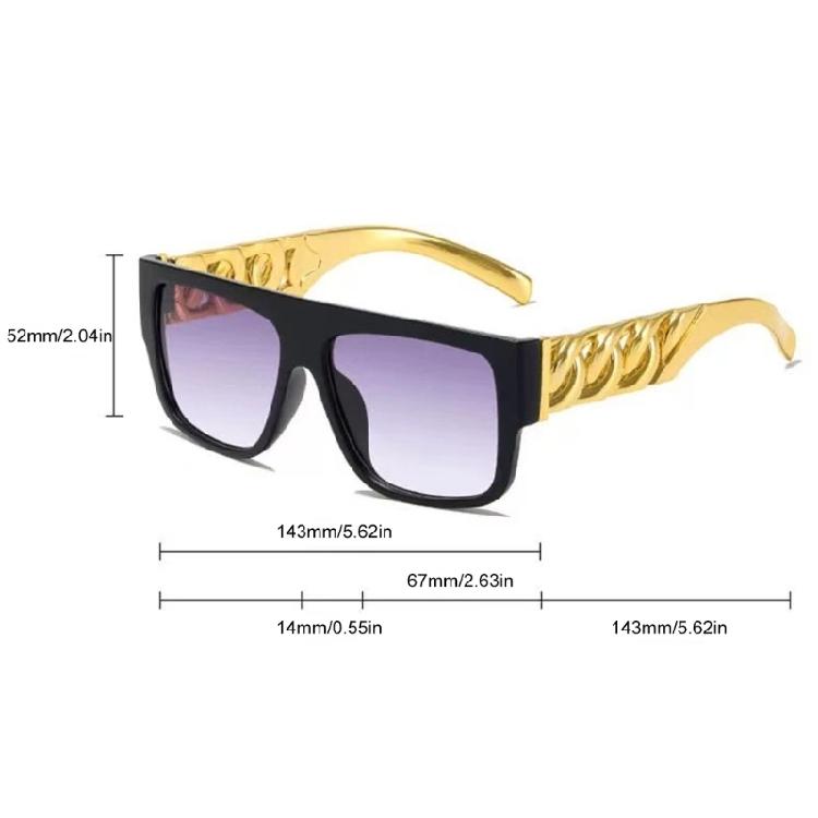 Золотая цепочка-ожерелье с косплей-очками Хэллоуинские очки Солнцезащитные очки с цепочкой для мужчин и женщин Хэллоуин Музыкальный фестиваль