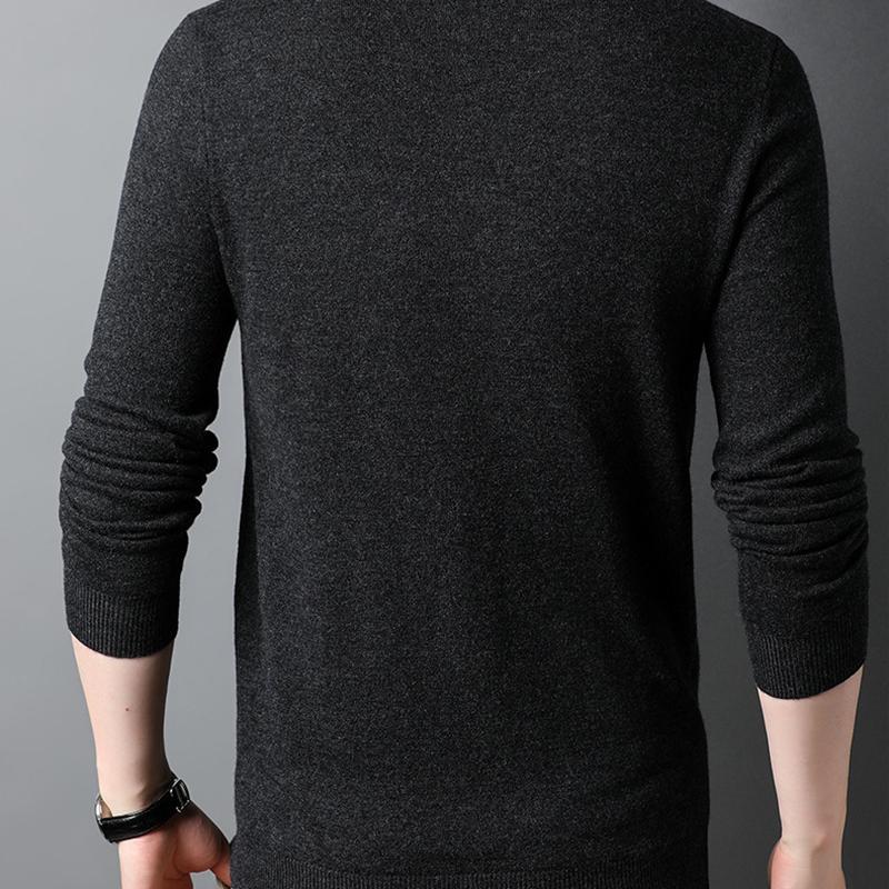 Весенне-осенний мужской шерстяной свитер с V-образным вырезом, пуловер с длинным рукавом, шерстяной вязаный низ, модный мужской повседневный шерстяной свитер, интерьер