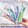 15cm Ruler Calculator Gradient Color Straight Ruler Portable Drawing Ruler  School Office