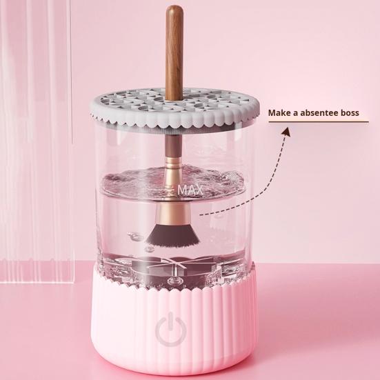 Электрический очиститель для кистей для макияжа USB Автоматическая машина для чистки косметических кистей Многофункциональная сушилка для косметических кистей Держатель Контейнер для мытья инструментов