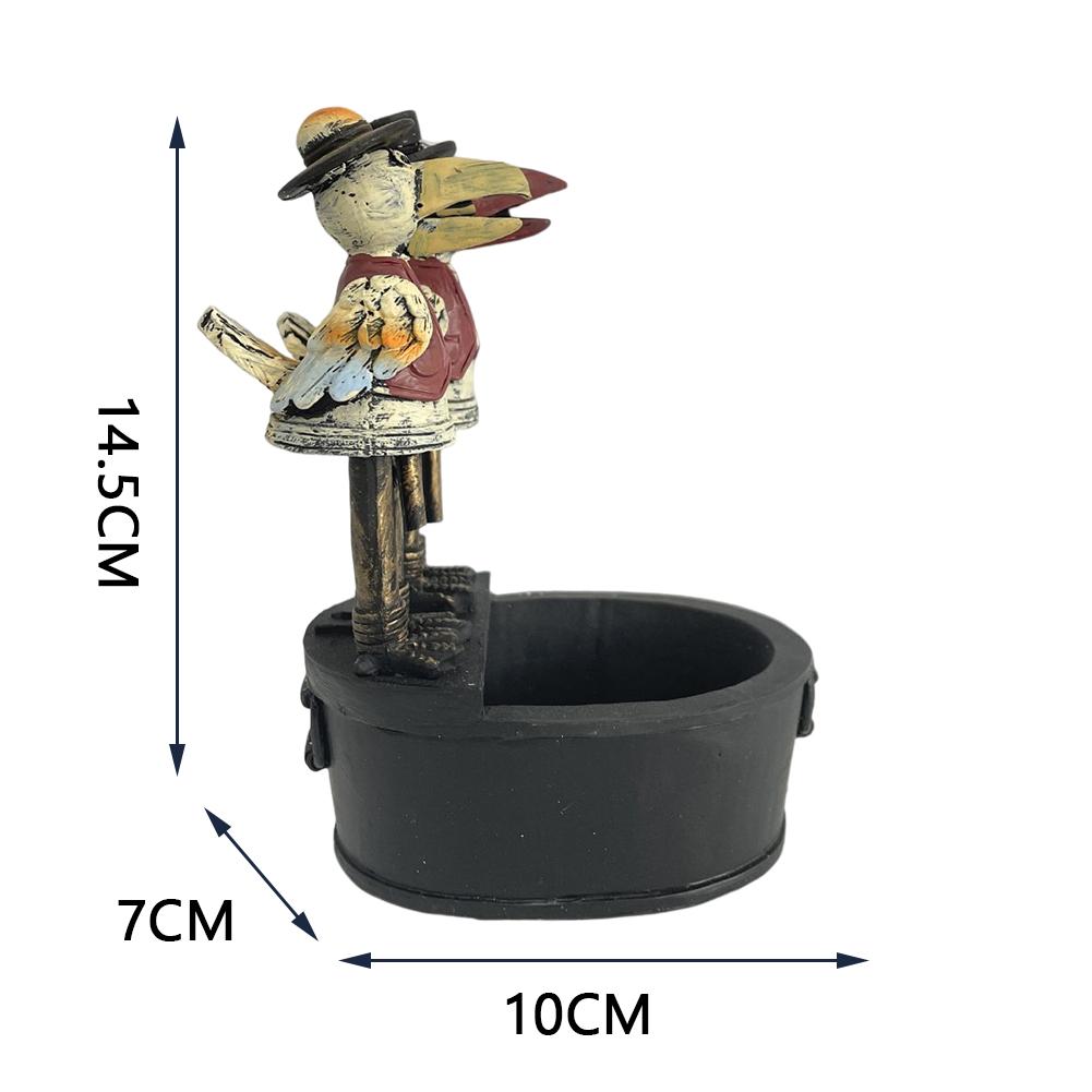 Garden Lighted Sculpture Solar Duck Squirrel Fountain Figurine Resin Duck Fountain Waterfall Statue Home Outdoor Landscape Decor