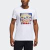 Adidas Chengdu Cartoon Print Basketball Sports Tee Men Tops White GE1062