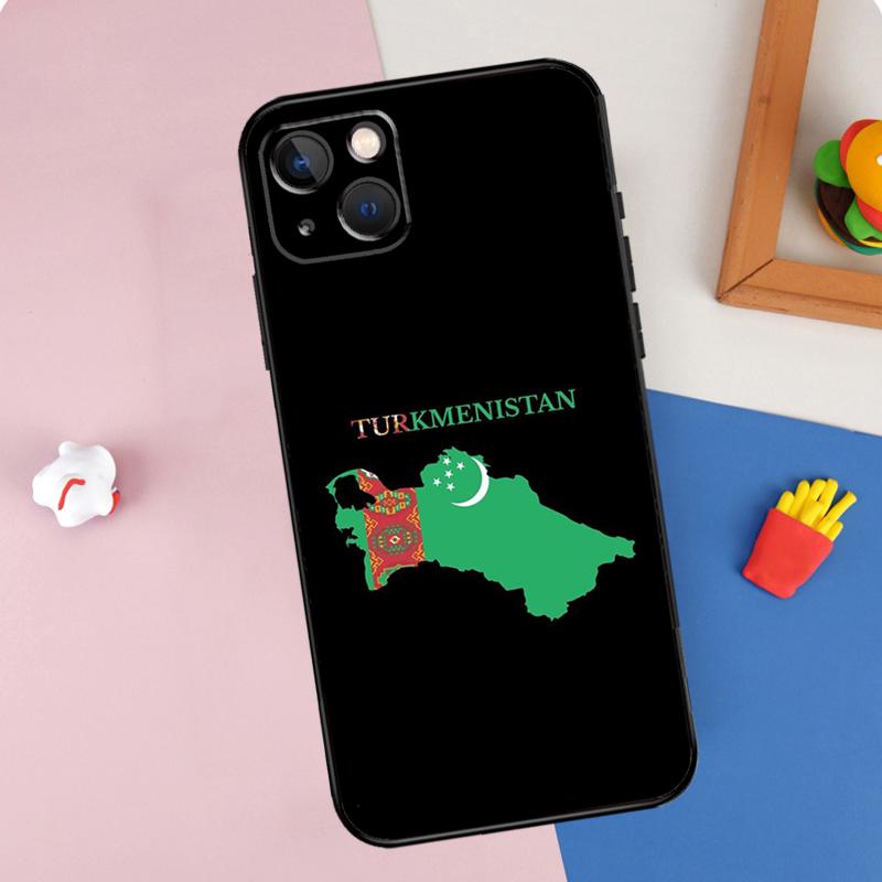 Чехол для телефона Флаг Туркменистана Для iPhone 15 Pro Max 11 12 13 14 16 Pro Max Mini XR 16e 15 16 Plus Защитный корпус
