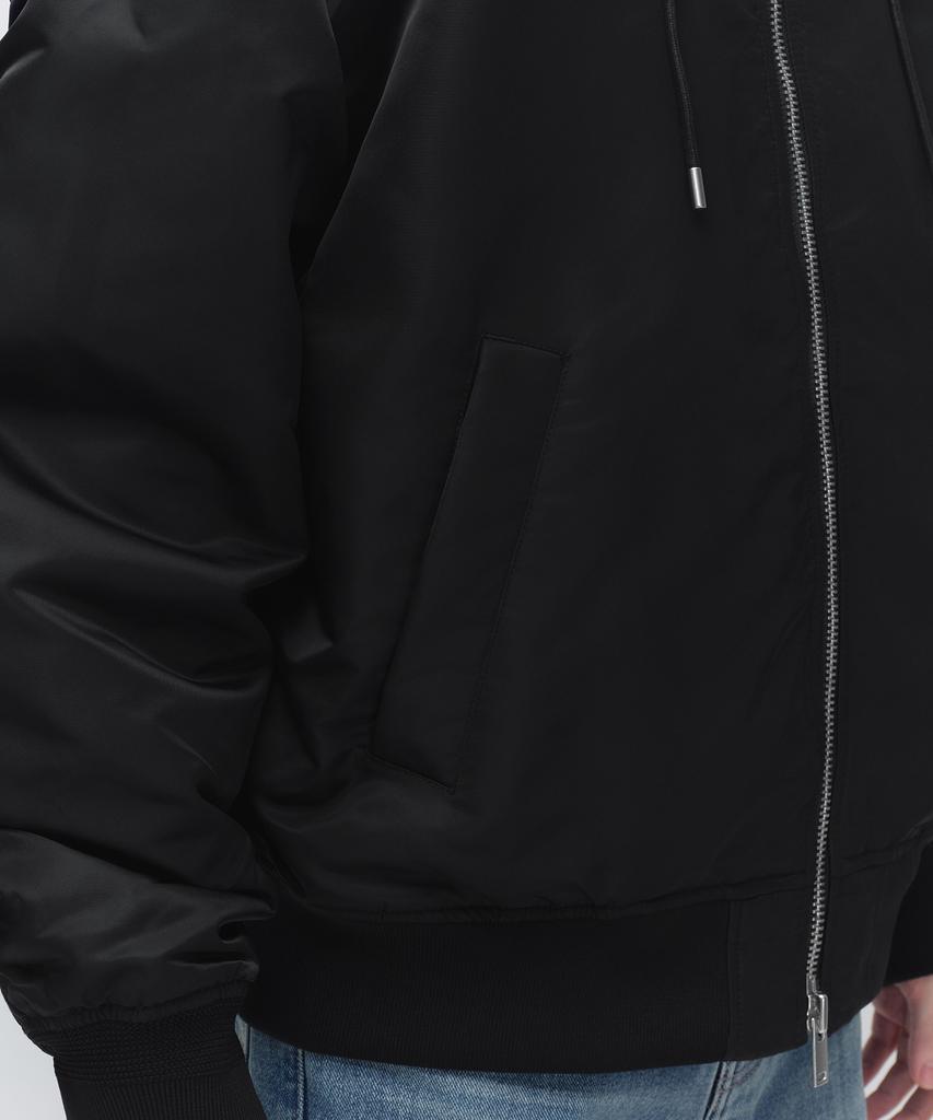 Musinsa Standard Oversized Detachable Hooded Ma-1 Bomber Jacket [Black]