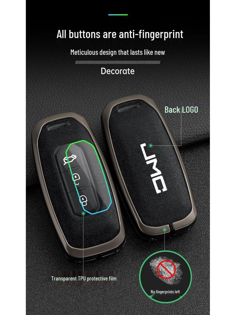 Jiangling Yuhu 7 Key Case: Fits Yusheng S350/S330, Transit, New Baodian - Metal Shell for Men