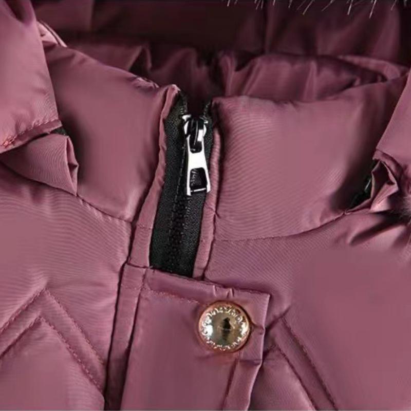 Пальто с хлопковой подкладкой для девочек Детская одежда Утепленные бархатные модные пуховики для малышей Зимняя одежда