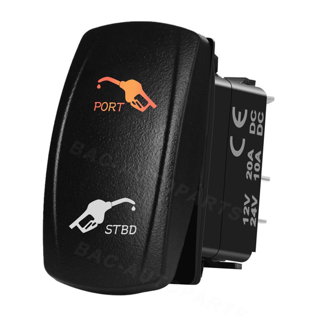 12V/24V Waterproof Backlit Marine Rocker Switch For Yacht Fishing Boat Sailboat Cruiser Navigation Anchor Lighting Fuel System Battery Switches5