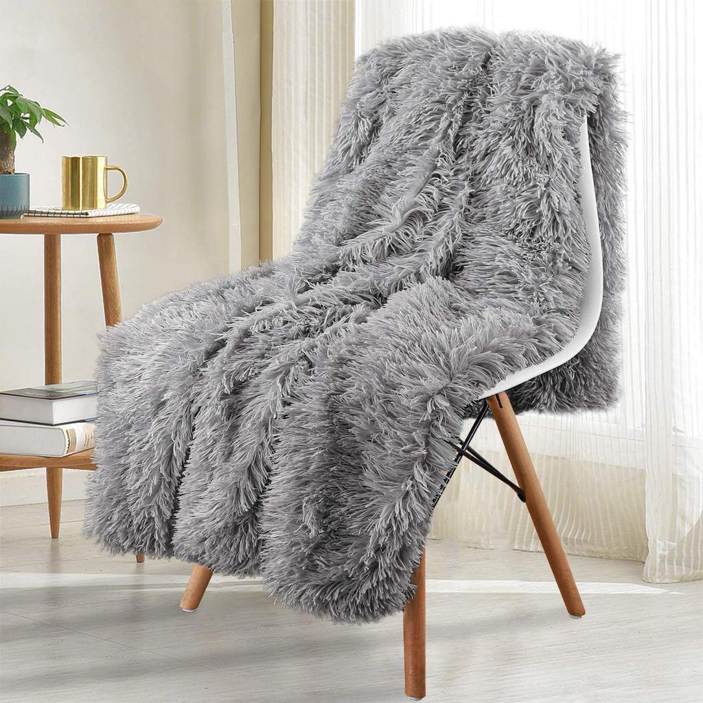 Double Layer Plush Warm Winter Throw Blanket Home Bedspread On the Bed Plaid Chair Towel Sofa Cover Lamb Bed Blankets and Throws