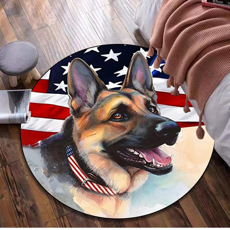 Animal 1424 Circular Rug - Office Decorative Carpet For Living Room Bedroom Door Mat Floor Rug Computer Chair Area Rug